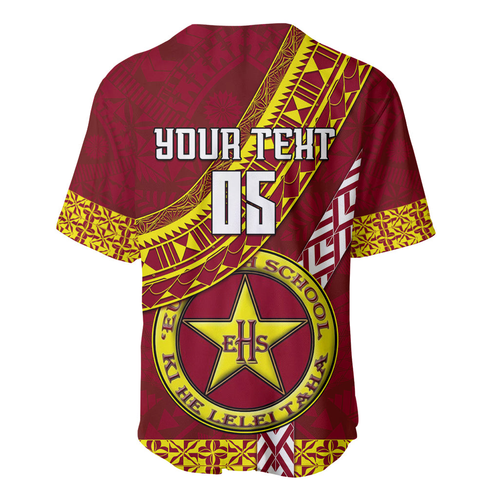 Custom Eua High School Baseball Jersey Tongan Kupesi Pattern LT05 - Polynesian Pride