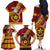 Custom Eua High School Family Matching Off Shoulder Long Sleeve Dress and Hawaiian Shirt Tongan Kupesi Pattern LT05 - Polynesian Pride