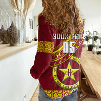 Custom Eua High School Women Casual Shirt Tongan Kupesi Pattern LT05 - Polynesian Pride