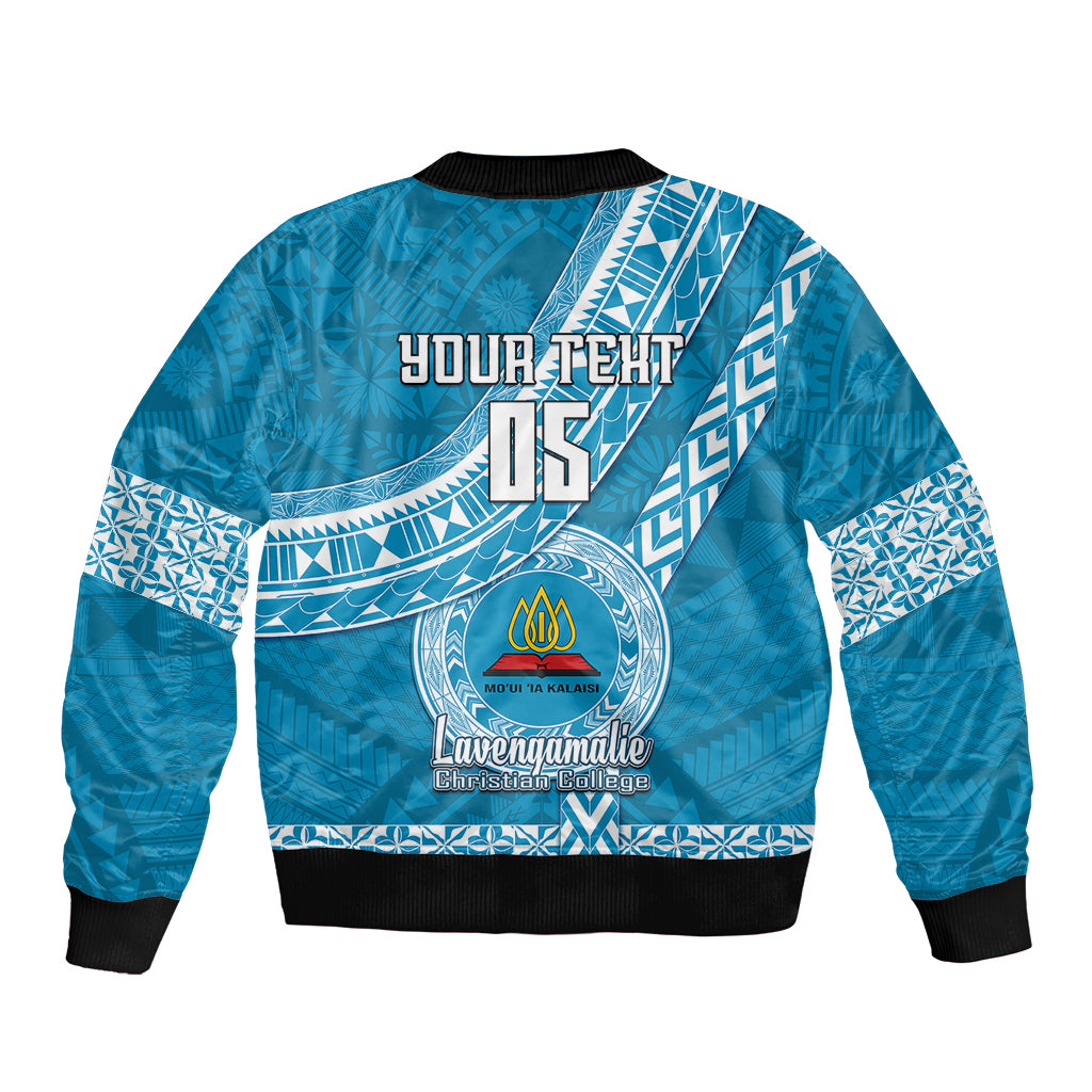 Custom Lavengamalie College Bomber Jacket Tongan Kupesi Pattern LT05 - Polynesian Pride