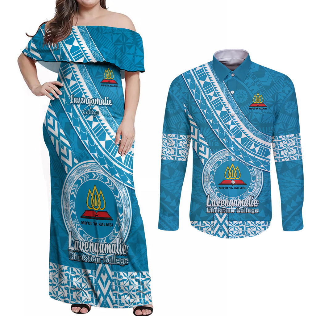 custom-lavengamalie-college-couples-matching-off-shoulder-maxi-dress-and-long-sleeve-button-shirts-tongan-kupesi-pattern