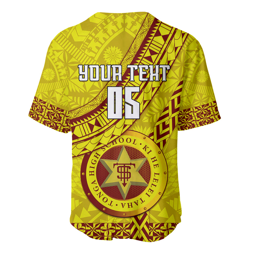 Custom Tonga High School Baseball Jersey Tongan Kupesi Pattern LT05 - Polynesian Pride