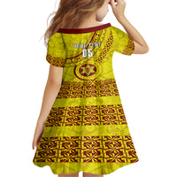 Custom Tonga High School Family Matching Long Sleeve Bodycon Dress and Hawaiian Shirt Tongan Kupesi Pattern LT05 - Polynesian Pride