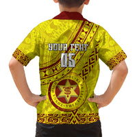 Custom Tonga High School Kid Hawaiian Shirt Tongan Kupesi Pattern LT05 - Polynesian Pride
