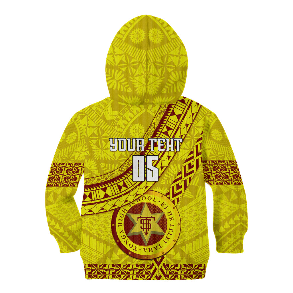 Custom Tonga High School Kid Hoodie Tongan Kupesi Pattern LT05 - Polynesian Pride