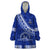 Custom Tupou College Wearable Blanket Hoodie Tongan Kupesi Pattern LT05 One Size Blue - Polynesian Pride