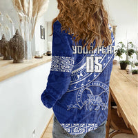 Custom Tupou College Women Casual Shirt Tongan Kupesi Pattern LT05 - Polynesian Pride