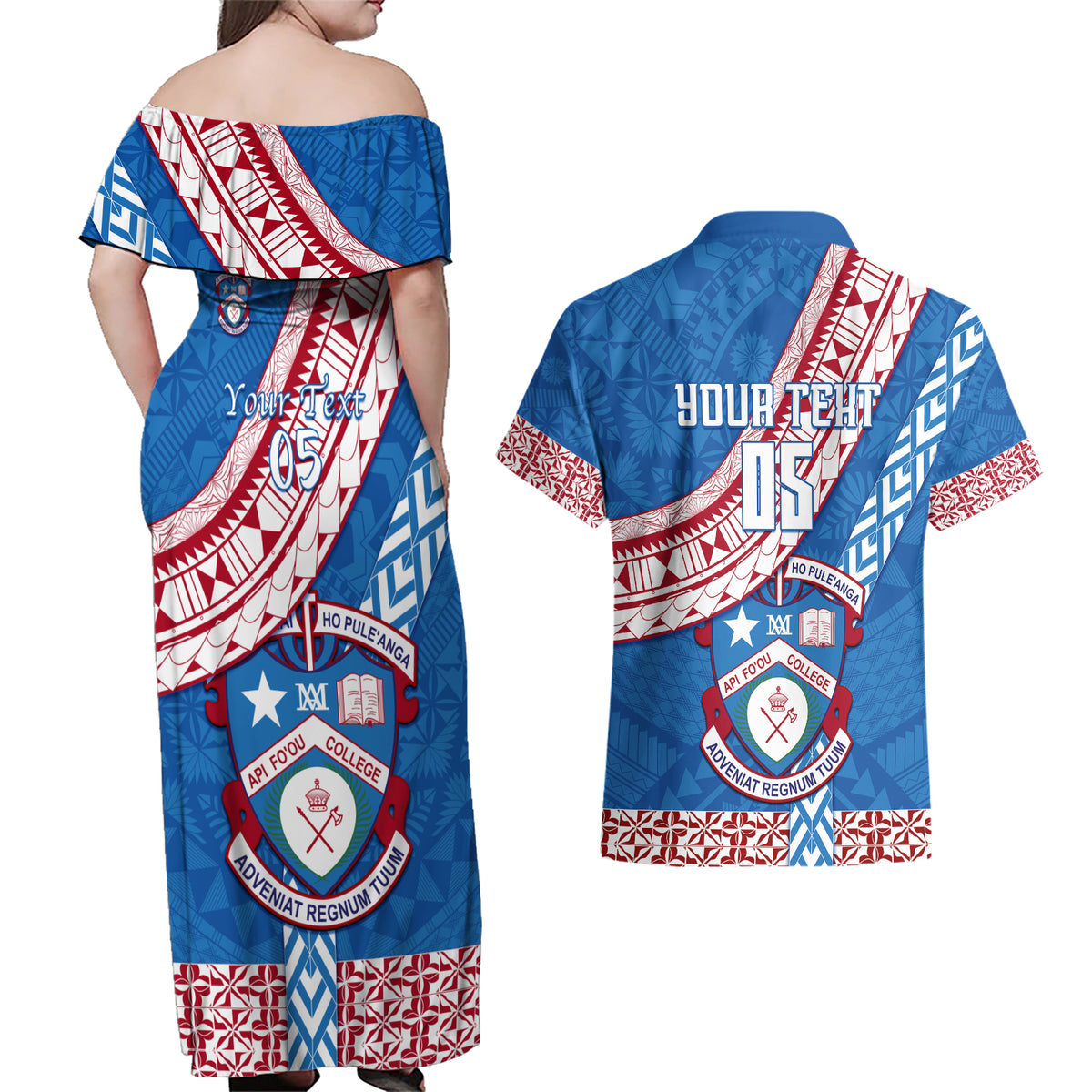 custom-apifoou-college-couples-matching-off-shoulder-maxi-dress-and-hawaiian-shirt-tongan-kupesi-pattern