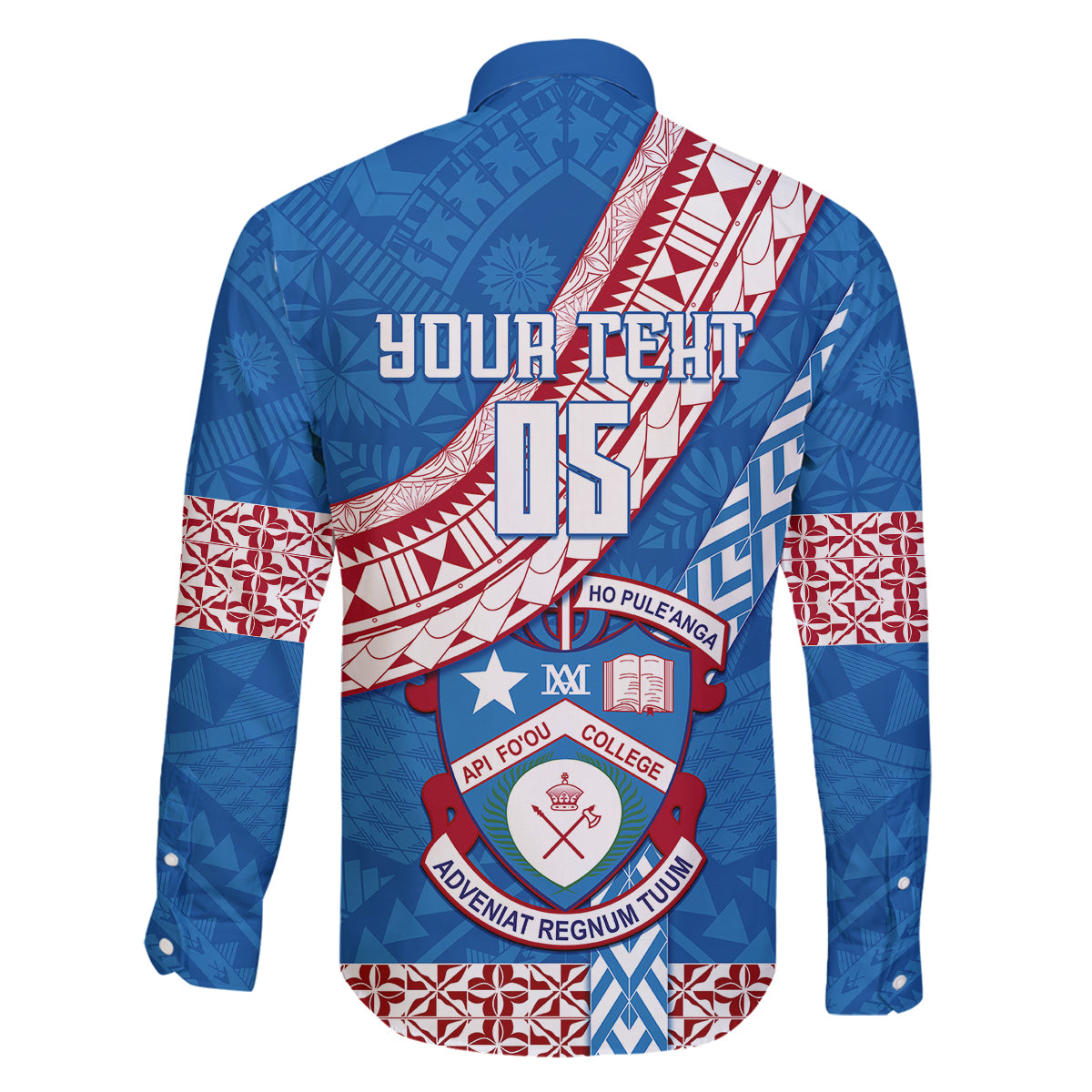 Custom Apifoou College Family Matching Off Shoulder Long Sleeve Dress and Hawaiian Shirt Tongan Kupesi Pattern LT05 - Polynesian Pride