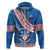 Custom Apifoou College Hoodie Tongan Kupesi Pattern LT05 Zip Hoodie Blue - Polynesian Pride