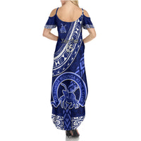 Custom Queen Salote College Family Matching Summer Maxi Dress and Hawaiian Shirt Tongan Kupesi Pattern LT05 - Polynesian Pride