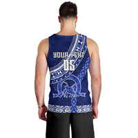 Custom Queen Salote College Men Tank Top Tongan Kupesi Pattern LT05 - Polynesian Pride
