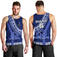 Custom Queen Salote College Men Tank Top Tongan Kupesi Pattern LT05 - Polynesian Pride