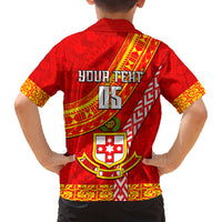 Custom Kolisi Tonga Family Matching Tank Maxi Dress and Hawaiian Shirt Tongan Kupesi Pattern LT05 - Polynesian Pride