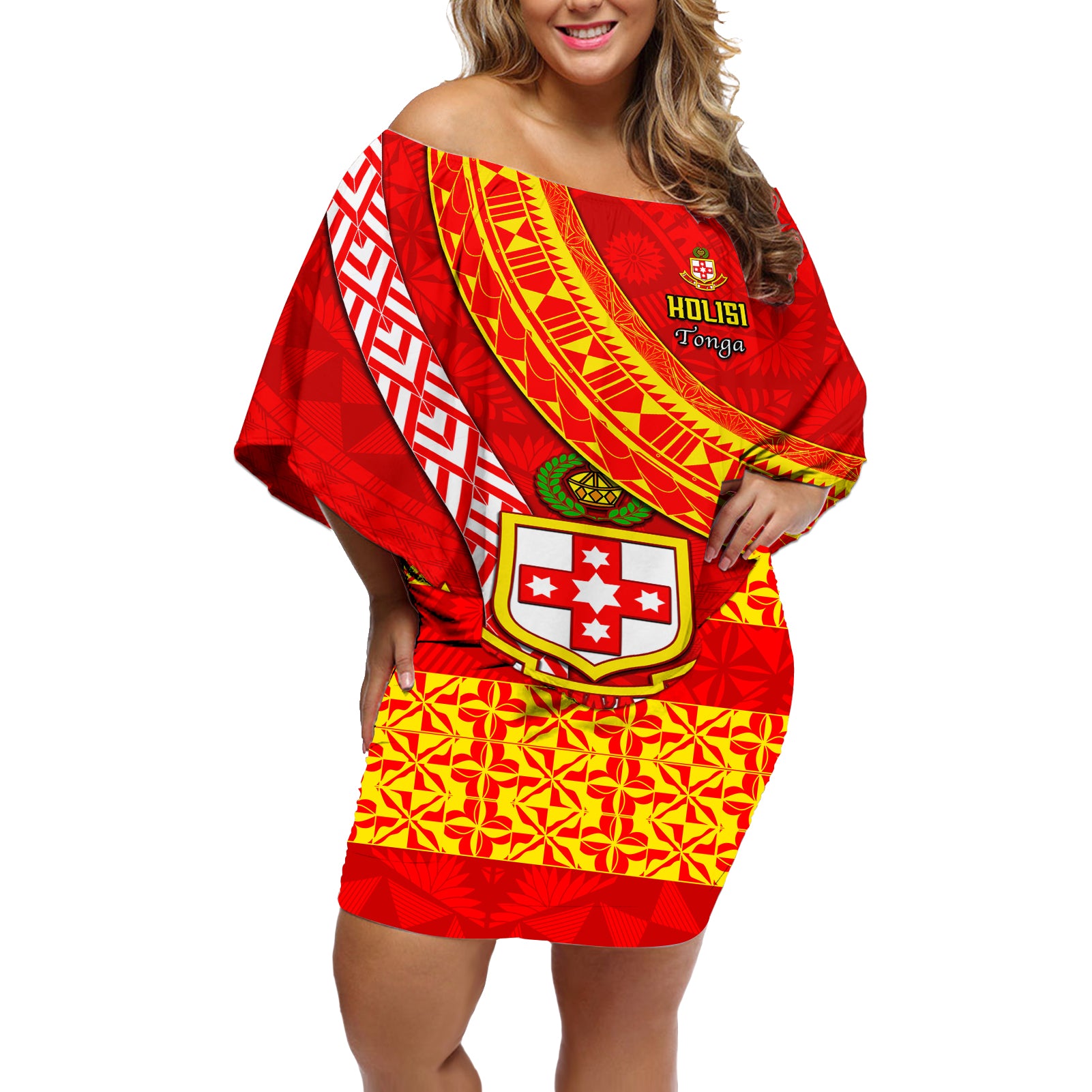 custom-kolisi-tonga-off-shoulder-short-dress-tongan-kupesi-pattern