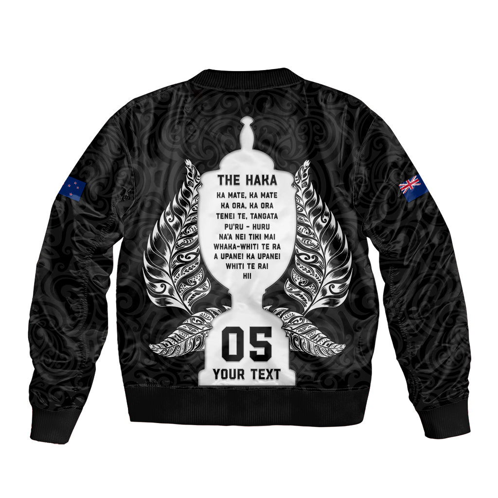 Custom New Zealand Rugby Bomber Jacket The Haka With Champions Cup LT05 - Polynesian Pride