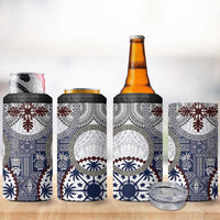Hawaii 4 in 1 Can Cooler Tumbler Barkcloth Pattern Vintage Style