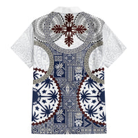 Hawaii Family Matching Mermaid Dress and Hawaiian Shirt Barkcloth Pattern Vintage Style LT05 - Polynesian Pride