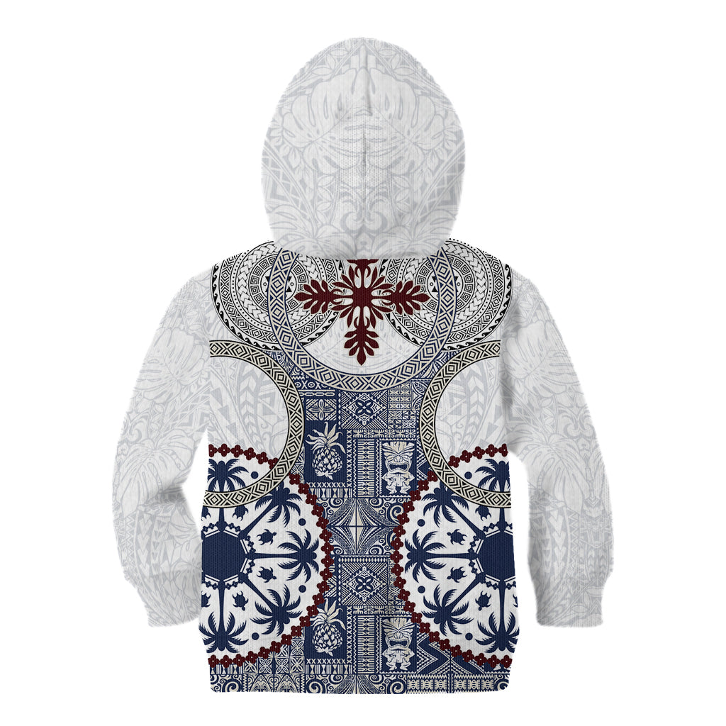 Hawaii Kid Hoodie Barkcloth Pattern Vintage Style LT05 - Polynesian Pride