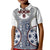 Hawaii Kid Polo Shirt Barkcloth Pattern Vintage Style LT05 Kid Blue - Polynesian Pride