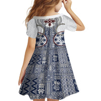 Hawaii Kid Short Sleeve Dress Barkcloth Pattern Vintage Style LT05 - Polynesian Pride