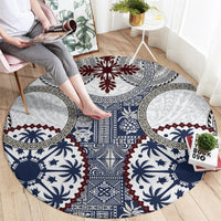 Hawaii Round Carpet Barkcloth Pattern Vintage Style LT05 - Polynesian Pride