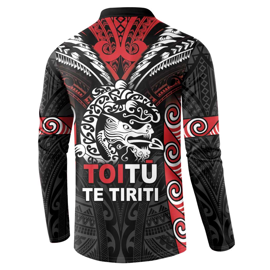 Aotearoa Mana Maori Button Sweatshirt Toitu Te Tiriti