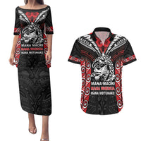 Aotearoa Mana Maori Couples Matching Puletasi and Hawaiian Shirt Toitu Te Tiriti