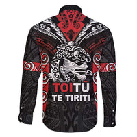 Aotearoa Mana Maori Family Matching Long Sleeve Bodycon Dress and Hawaiian Shirt Toitu Te Tiriti LT05 - Polynesian Pride