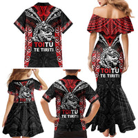 Aotearoa Mana Maori Family Matching Mermaid Dress and Hawaiian Shirt Toitu Te Tiriti LT05 - Polynesian Pride