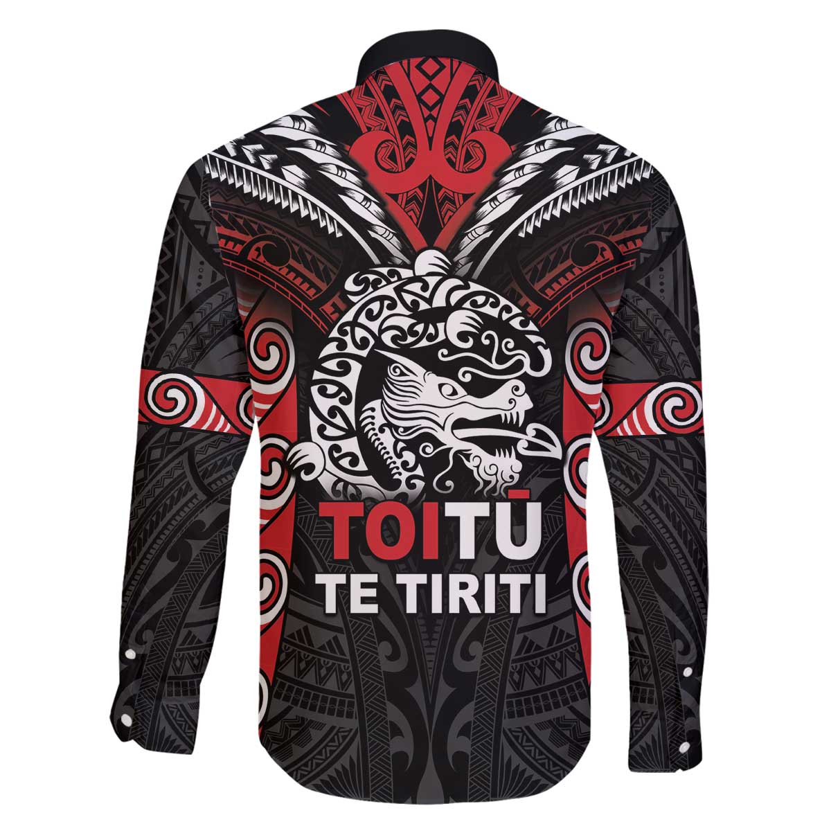 Aotearoa Mana Maori Family Matching Off The Shoulder Long Sleeve Dress and Hawaiian Shirt Toitu Te Tiriti LT05 - Polynesian Pride