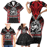 Aotearoa Mana Maori Family Matching Short Sleeve Bodycon Dress and Hawaiian Shirt Toitu Te Tiriti LT05 - Polynesian Pride