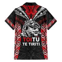 Aotearoa Mana Maori Family Matching Tank Maxi Dress and Hawaiian Shirt Toitu Te Tiriti LT05 - Polynesian Pride