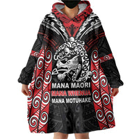 Aotearoa Mana Maori Wearable Blanket Hoodie Toitu Te Tiriti