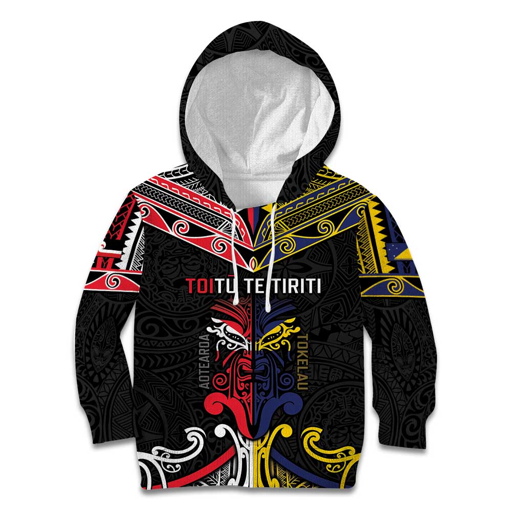 Tokelau And Aotearoa Kid Hoodie Together For Te Tiriti O Waitangi