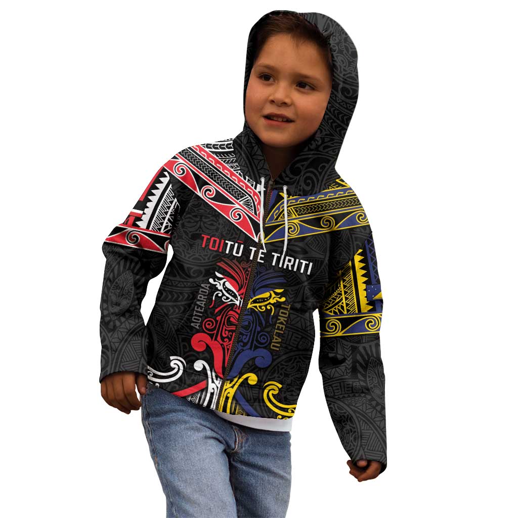 Tokelau And Aotearoa Kid Hoodie Together For Te Tiriti O Waitangi