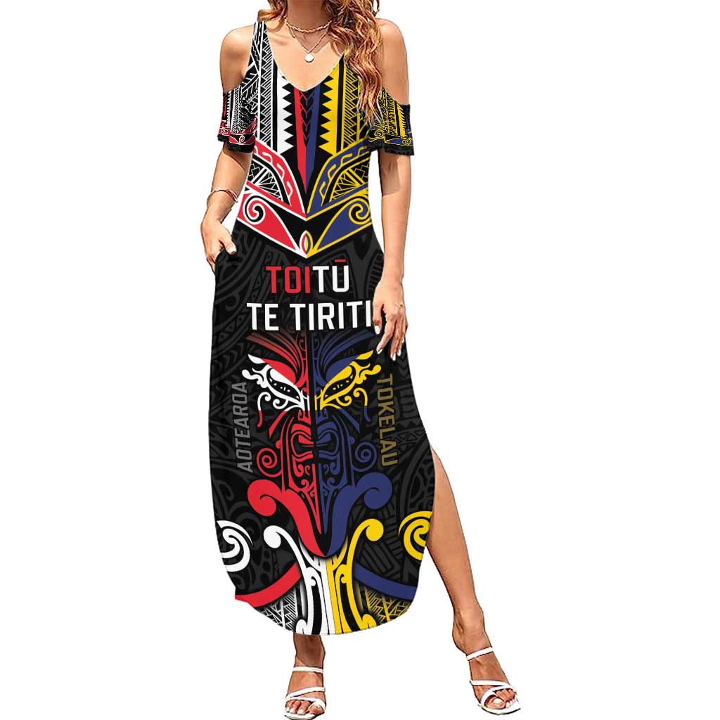 Tokelau And Aotearoa Summer Maxi Dress Together For Te Tiriti O Waitangi