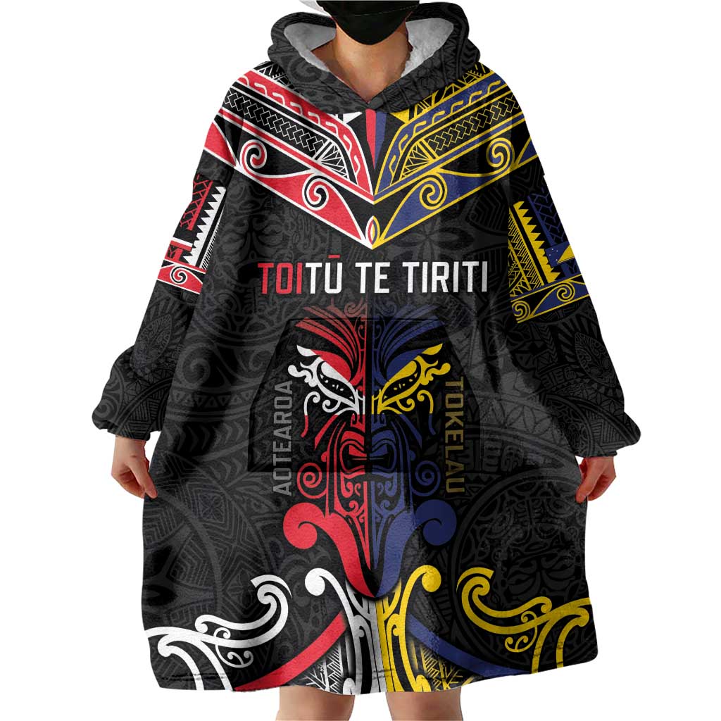 Tokelau And Aotearoa Wearable Blanket Hoodie Together For Te Tiriti O Waitangi