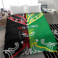 Cook Islands And Aotearoa Bedding Set Together For Te Tiriti O Waitangi LT05 - Polynesian Pride