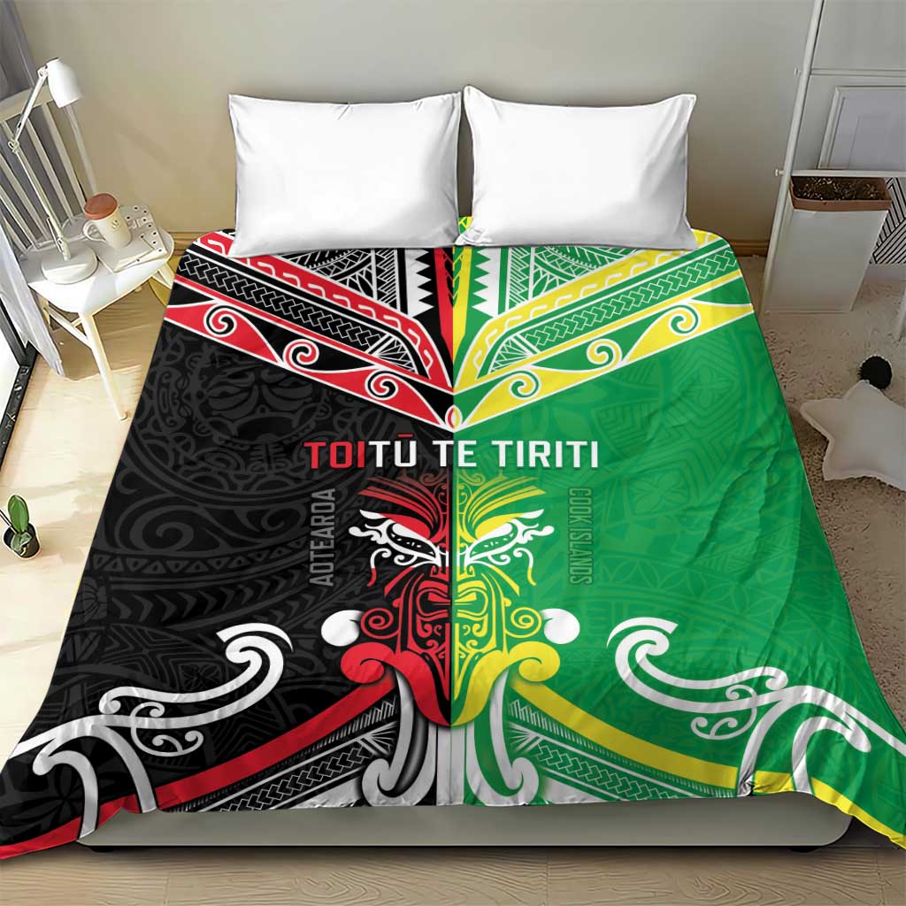 Cook Islands And Aotearoa Bedding Set Together For Te Tiriti O Waitangi LT05 - Polynesian Pride