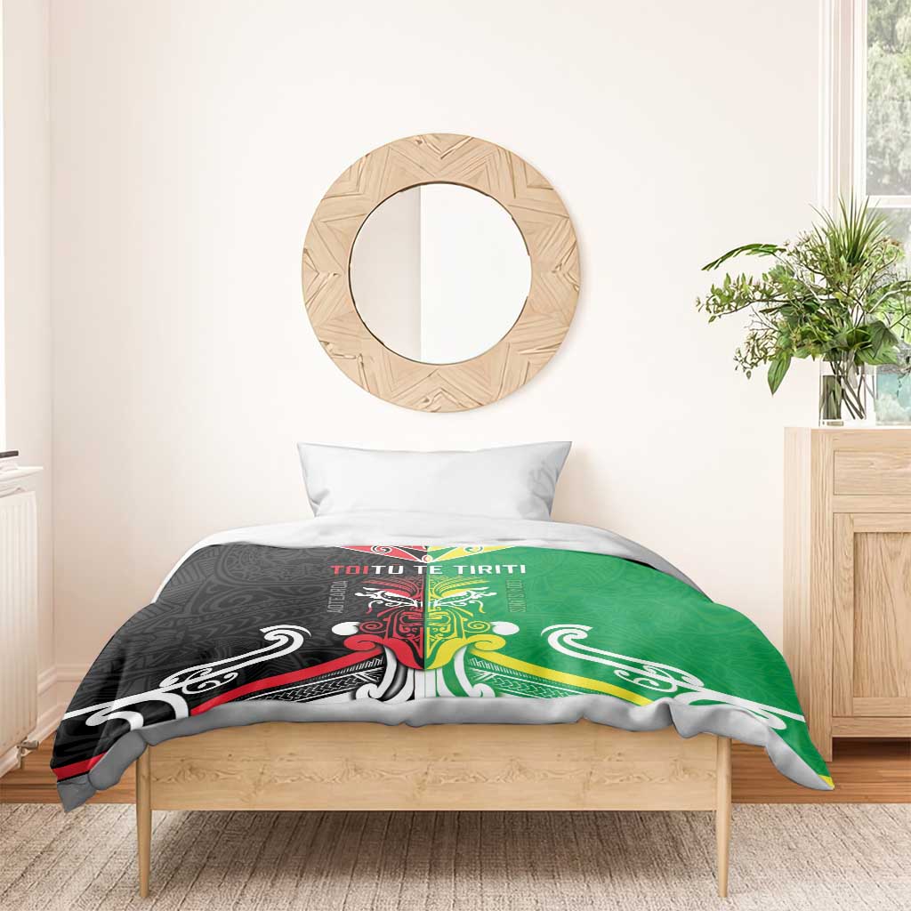 Cook Islands And Aotearoa Bedding Set Together For Te Tiriti O Waitangi LT05 - Polynesian Pride