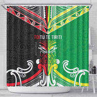 Cook Islands And Aotearoa Shower Curtain Together For Te Tiriti O Waitangi