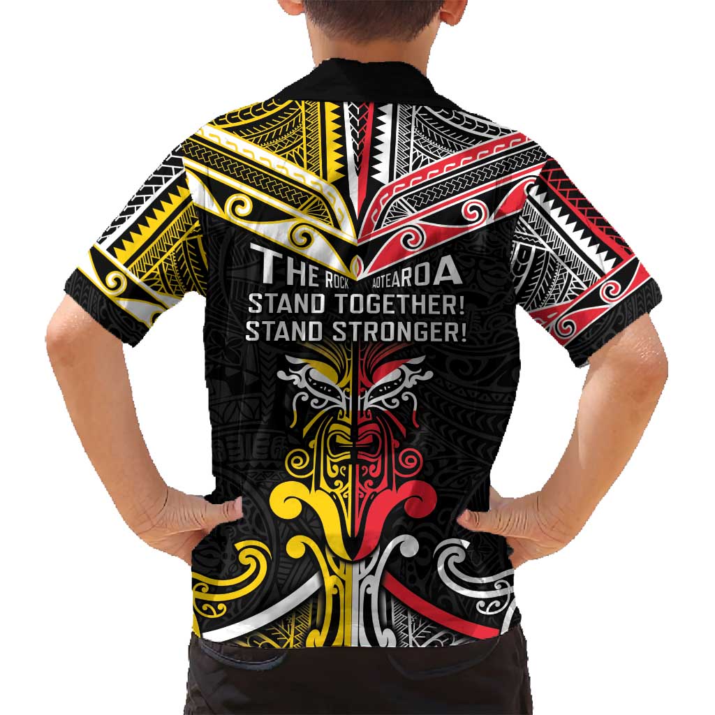 Niue And Aotearoa Family Matching Tank Maxi Dress and Hawaiian Shirt Together For Te Tiriti O Waitangi LT05 - Polynesian Pride