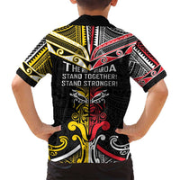 Niue And Aotearoa Family Matching Tank Maxi Dress and Hawaiian Shirt Together For Te Tiriti O Waitangi LT05 - Polynesian Pride