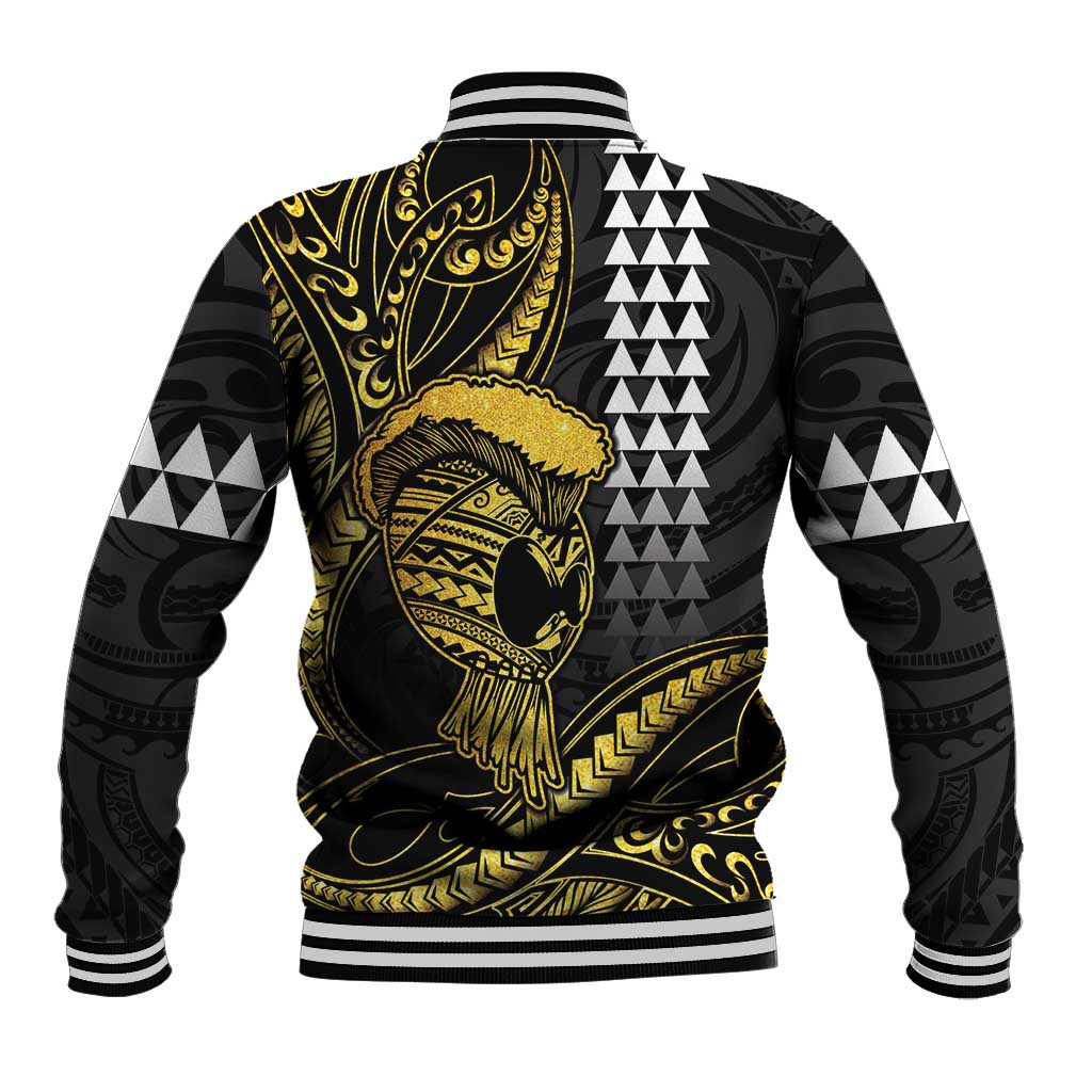Hawaii Ikaika Warrior Helmet Baseball Jacket Gold Style LT05 - Polynesian Pride