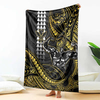 Hawaii Ikaika Warrior Helmet Blanket Gold Style LT05 - Polynesian Pride