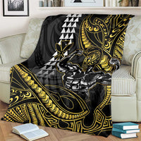Hawaii Ikaika Warrior Helmet Blanket Gold Style LT05 - Polynesian Pride