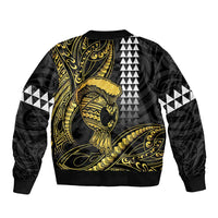 Hawaii Ikaika Warrior Helmet Bomber Jacket Gold Style LT05 - Polynesian Pride