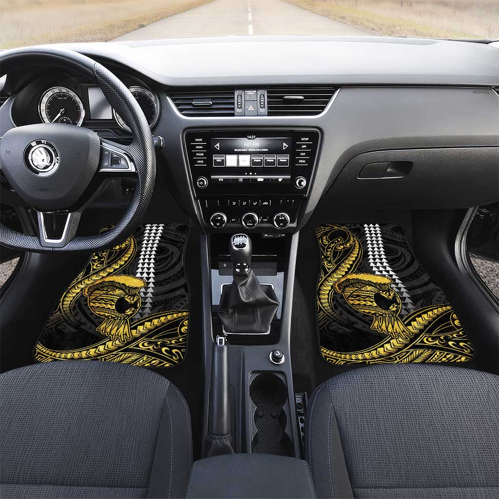 Hawaii Ikaika Warrior Helmet Car Mats Gold Style