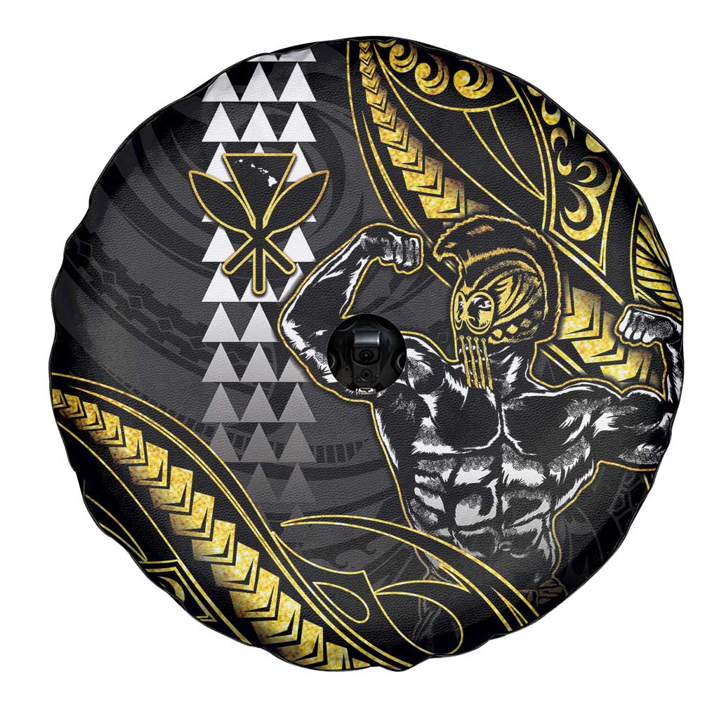 Hawaii Ikaika Warrior Helmet Spare Tire Cover Gold Style